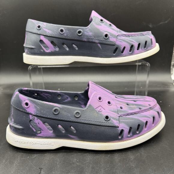 Sperry Authentic Original Float Boat Shoe Mens Size 6 Womens Size 8 Purple Black - Picture 1 of 7